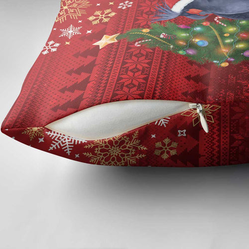 Australia Palm Cockatoo Christmas Pillow Cover Goliath Cockatoo Santa Merry Chrissie - Aussie Hoodie