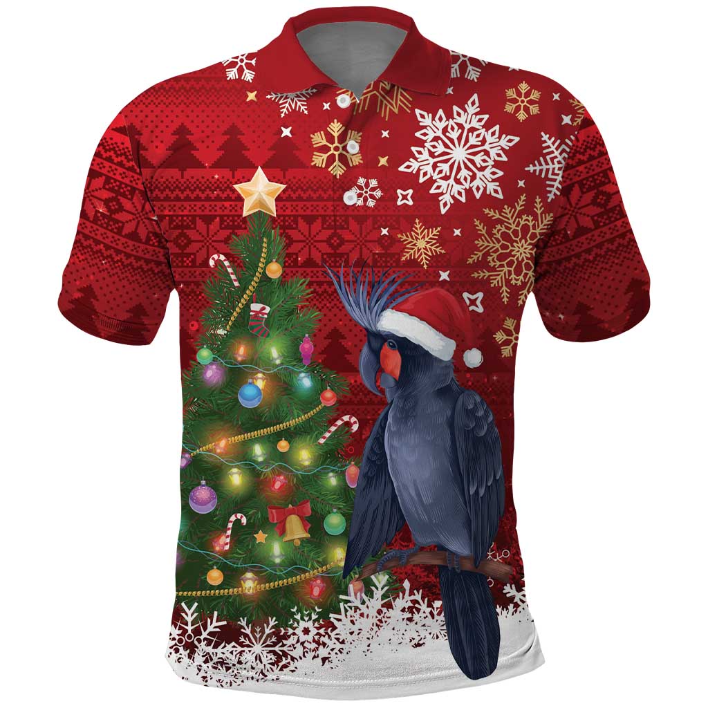 Australia Palm Cockatoo Christmas Polo Shirt Goliath Cockatoo Santa Merry Chrissie - Aussie Hoodie