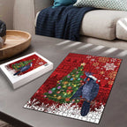 Australia Palm Cockatoo Christmas Puzzle Goliath Cockatoo Santa Merry Chrissie - Aussie Hoodie