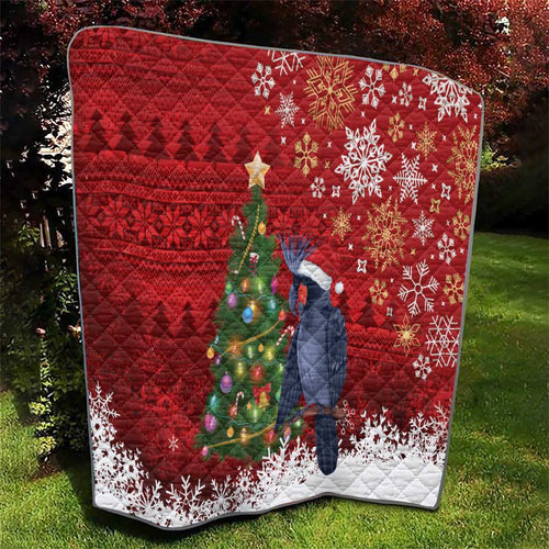 Australia Palm Cockatoo Christmas Quilt Goliath Cockatoo Santa Merry Chrissie - Aussie Hoodie