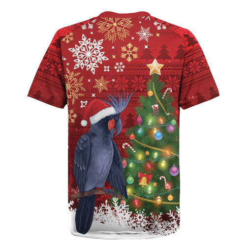 Australia Palm Cockatoo Christmas Rugby Jersey Goliath Cockatoo Santa Merry Chrissie - Aussie Hoodie