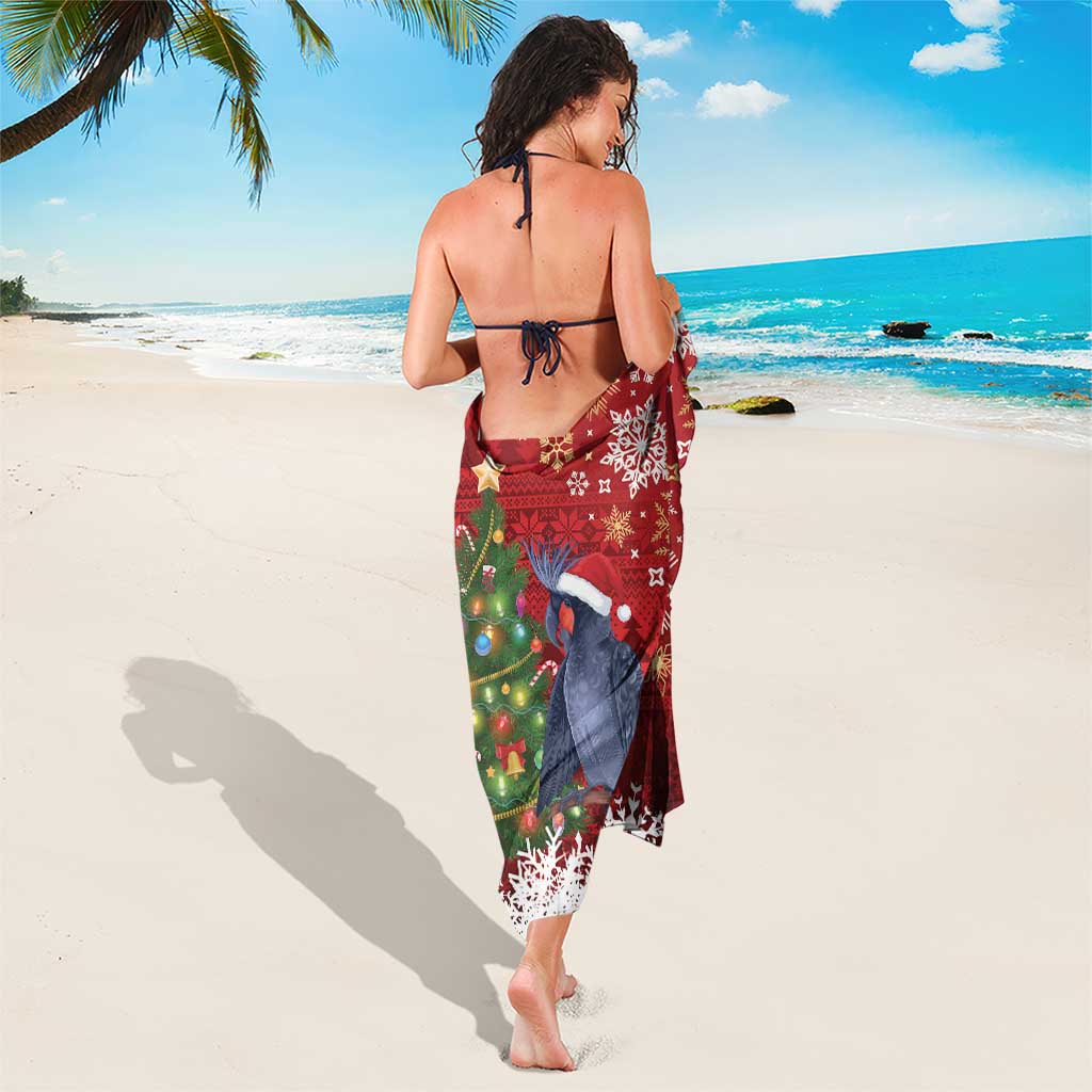 Australia Palm Cockatoo Christmas Sarong Goliath Cockatoo Santa Merry Chrissie - Aussie Hoodie