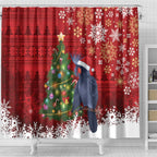 Australia Palm Cockatoo Christmas Shower Curtain Goliath Cockatoo Santa Merry Chrissie - Aussie Hoodie