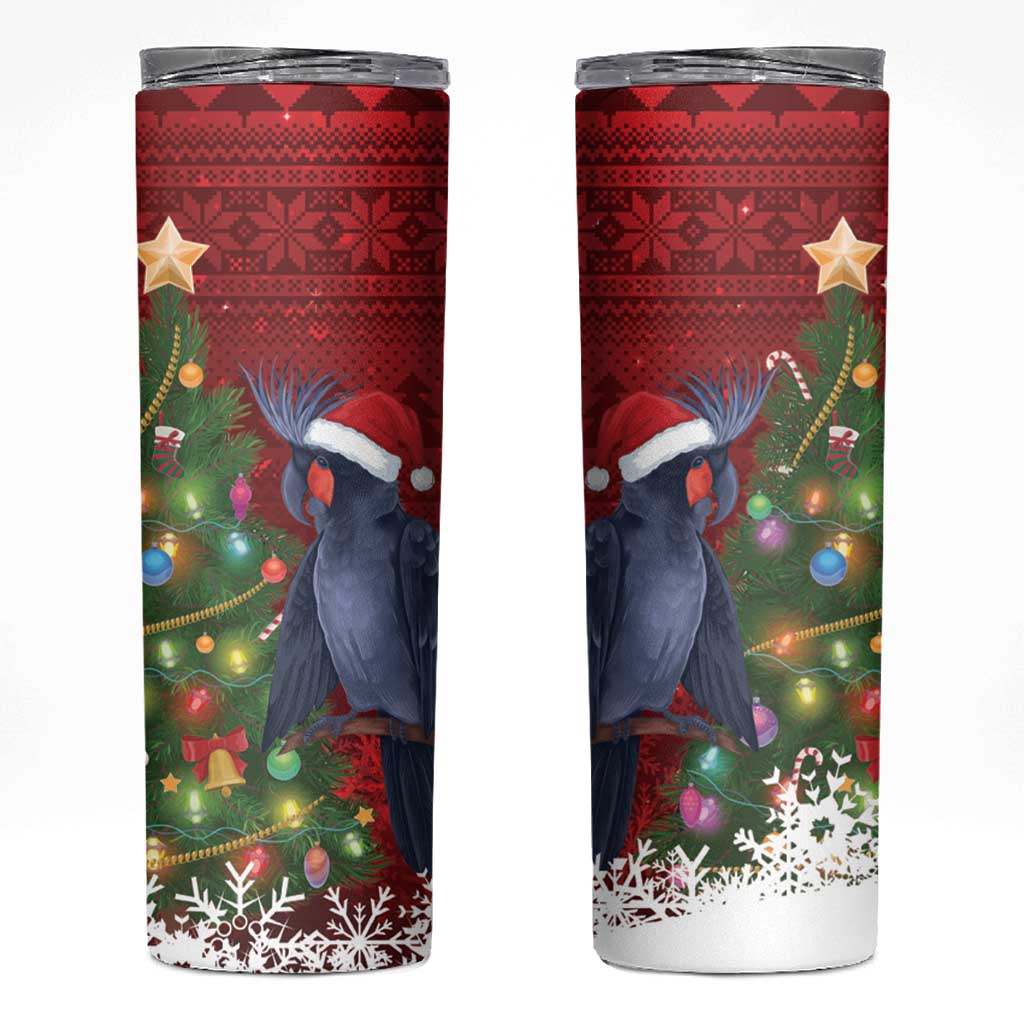 Australia Palm Cockatoo Christmas Skinny Tumbler Goliath Cockatoo Santa Merry Chrissie - Aussie Hoodie