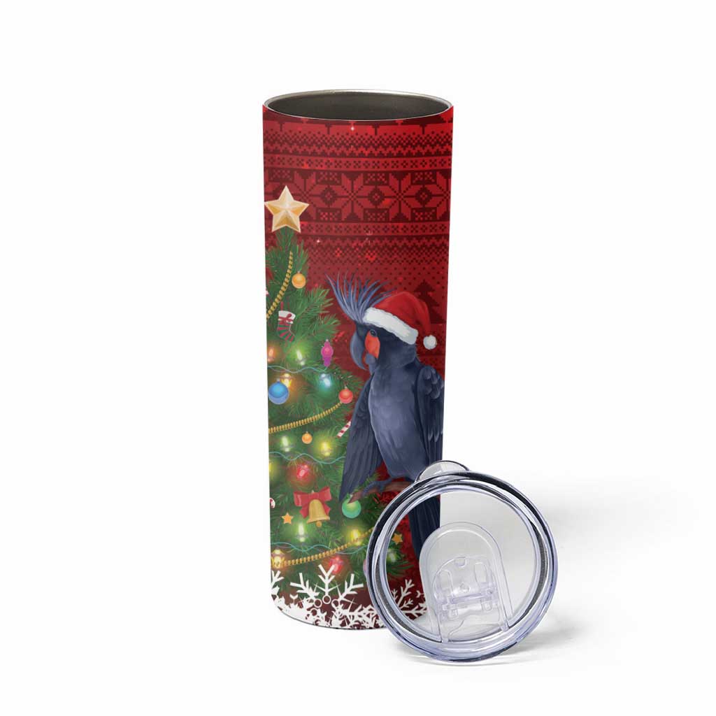 Australia Palm Cockatoo Christmas Skinny Tumbler Goliath Cockatoo Santa Merry Chrissie - Aussie Hoodie