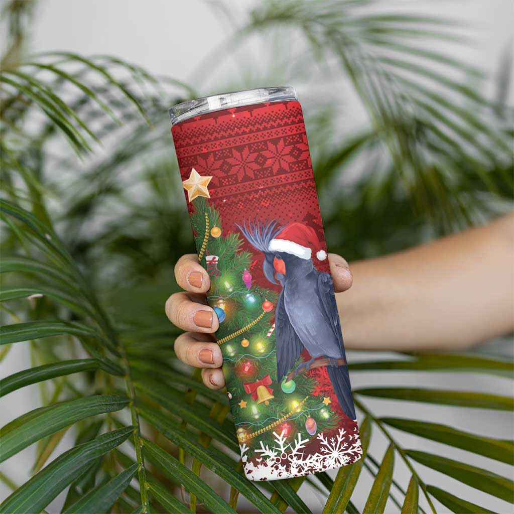 Australia Palm Cockatoo Christmas Skinny Tumbler Goliath Cockatoo Santa Merry Chrissie - Aussie Hoodie