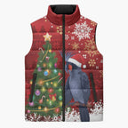 Australia Palm Cockatoo Christmas Sleeveless Puffer Jacket Goliath Cockatoo Santa Merry Chrissie - Aussie Hoodie