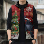 Australia Palm Cockatoo Christmas Sleeveless Puffer Jacket Goliath Cockatoo Santa Merry Chrissie - Aussie Hoodie