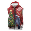 Australia Palm Cockatoo Christmas Sleeveless Zip Hoodie Goliath Cockatoo Santa Merry Chrissie LT14