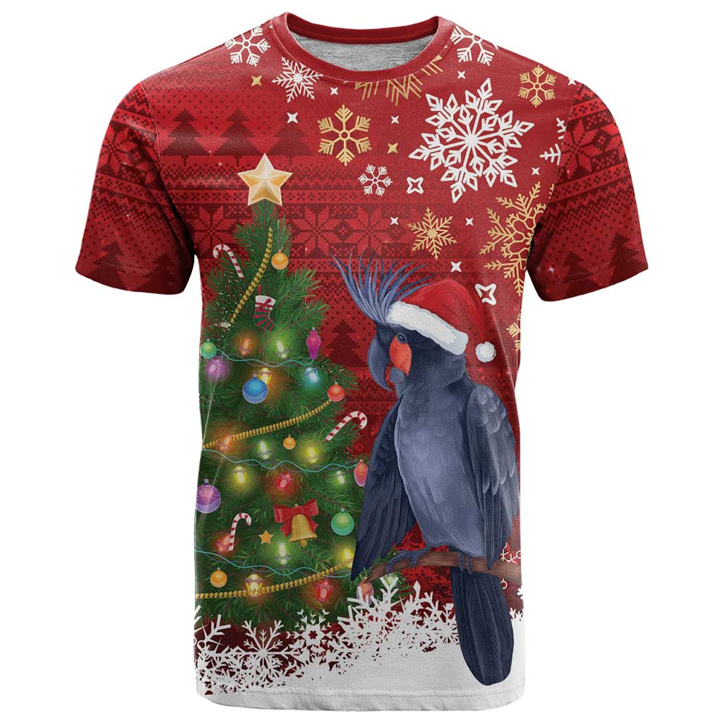 Australia Palm Cockatoo Christmas T Shirt Goliath Cockatoo Santa Merry Chrissie - Aussie Hoodie