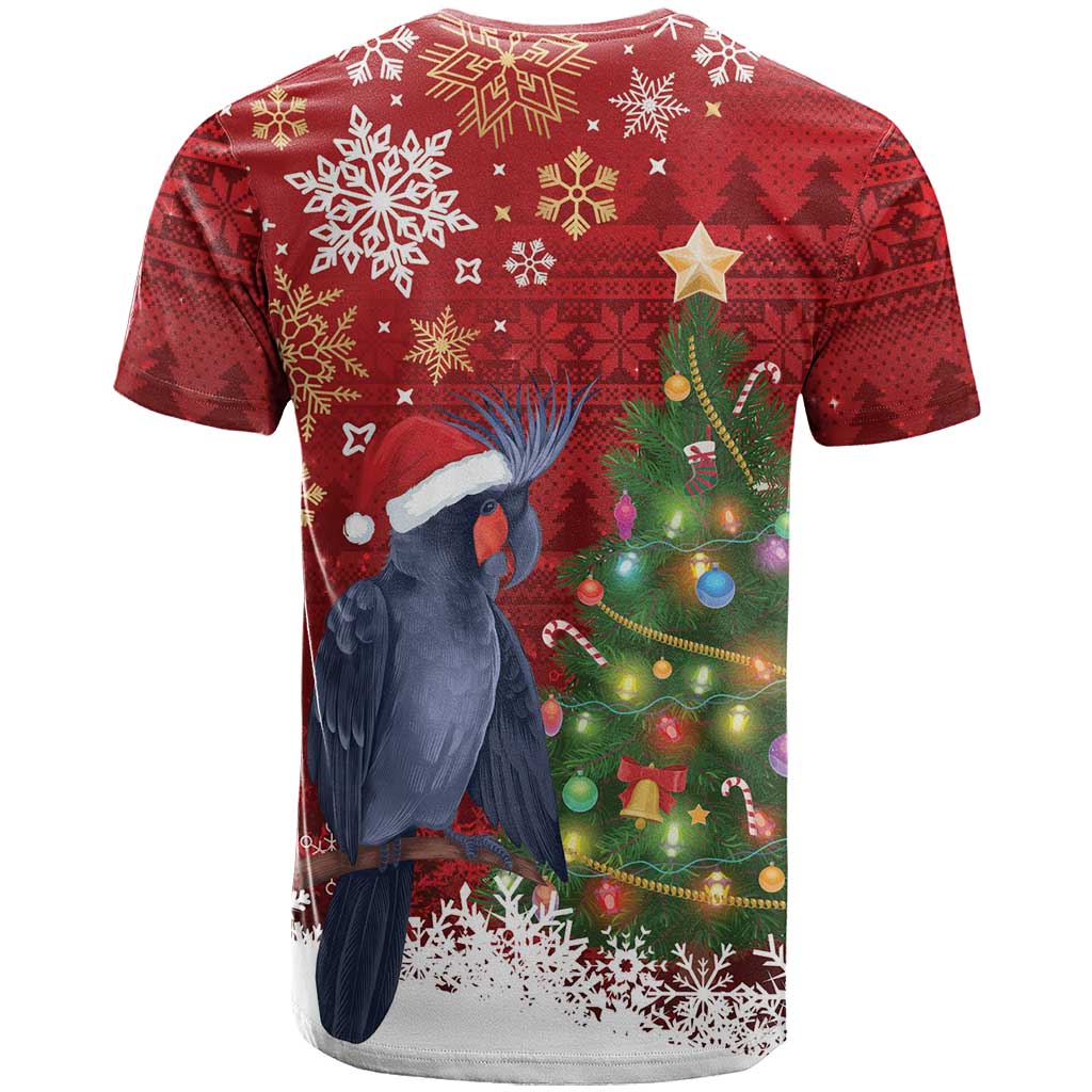 Australia Palm Cockatoo Christmas T Shirt Goliath Cockatoo Santa Merry Chrissie - Aussie Hoodie