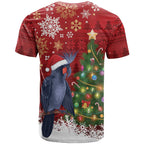 Australia Palm Cockatoo Christmas T Shirt Goliath Cockatoo Santa Merry Chrissie - Aussie Hoodie