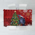 Australia Palm Cockatoo Christmas Tablecloth Goliath Cockatoo Santa Merry Chrissie - Aussie Hoodie