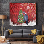 Australia Palm Cockatoo Christmas Tapestry Goliath Cockatoo Santa Merry Chrissie - Aussie Hoodie
