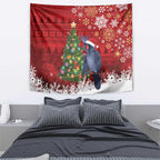 Australia Palm Cockatoo Christmas Tapestry Goliath Cockatoo Santa Merry Chrissie - Aussie Hoodie