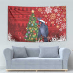 Australia Palm Cockatoo Christmas Tapestry Goliath Cockatoo Santa Merry Chrissie - Aussie Hoodie