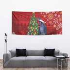 Australia Palm Cockatoo Christmas Tapestry Goliath Cockatoo Santa Merry Chrissie - Aussie Hoodie