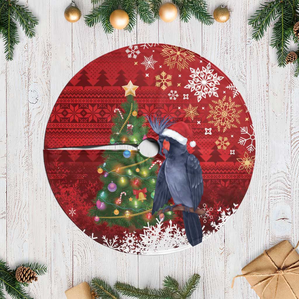Australia Palm Cockatoo Christmas Tree Skirt Goliath Cockatoo Santa Merry Chrissie - Aussie Hoodie