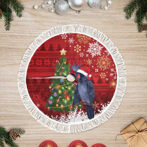Australia Palm Cockatoo Christmas Tree Skirt Goliath Cockatoo Santa Merry Chrissie - Aussie Hoodie