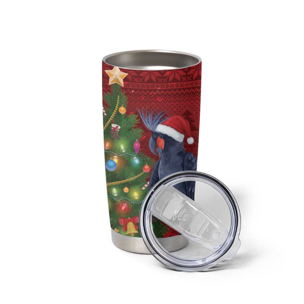 Australia Palm Cockatoo Christmas Tumbler Cup Goliath Cockatoo Santa Merry Chrissie - Aussie Hoodie