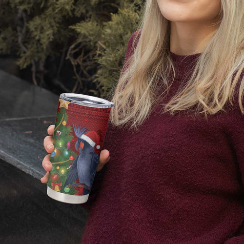 Australia Palm Cockatoo Christmas Tumbler Cup Goliath Cockatoo Santa Merry Chrissie - Aussie Hoodie
