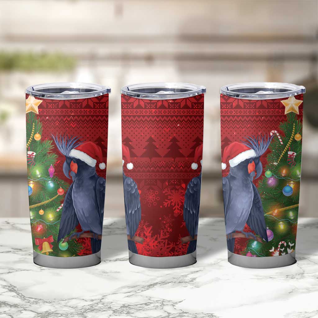 Australia Palm Cockatoo Christmas Tumbler Cup Goliath Cockatoo Santa Merry Chrissie - Aussie Hoodie