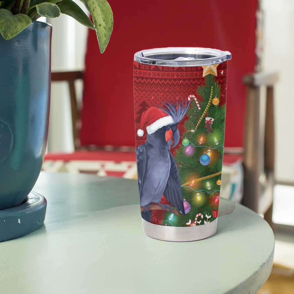 Australia Palm Cockatoo Christmas Tumbler Cup Goliath Cockatoo Santa Merry Chrissie - Aussie Hoodie