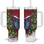 Australia Palm Cockatoo Christmas Tumbler With Handle Goliath Cockatoo Santa Merry Chrissie - Aussie Hoodie