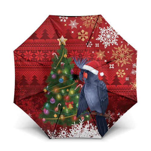 Australia Palm Cockatoo Christmas Umbrella Goliath Cockatoo Santa Merry Chrissie - Aussie Hoodie