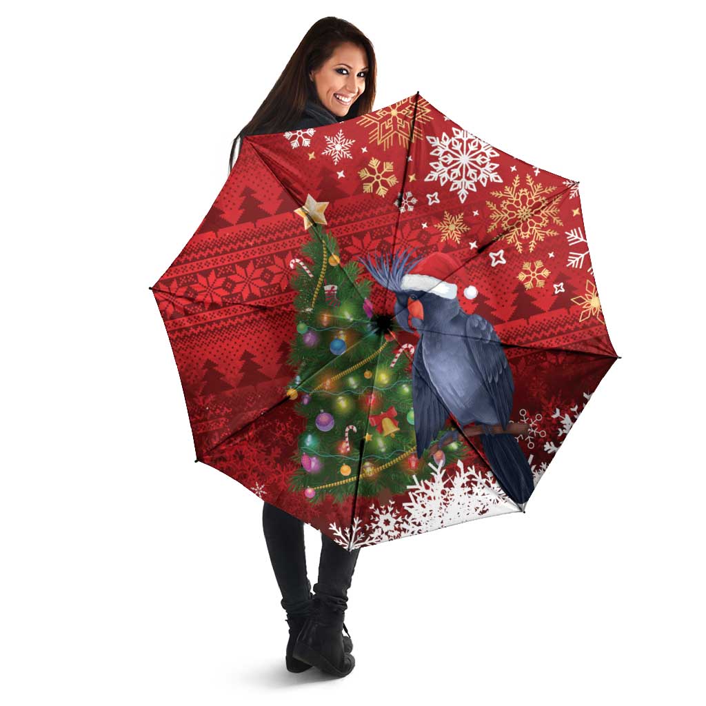 Australia Palm Cockatoo Christmas Umbrella Goliath Cockatoo Santa Merry Chrissie - Aussie Hoodie