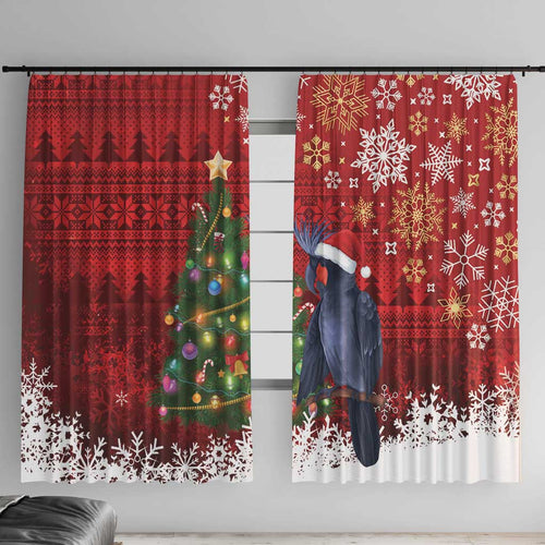 Australia Palm Cockatoo Christmas Window Curtain Goliath Cockatoo Santa Merry Chrissie - Aussie Hoodie