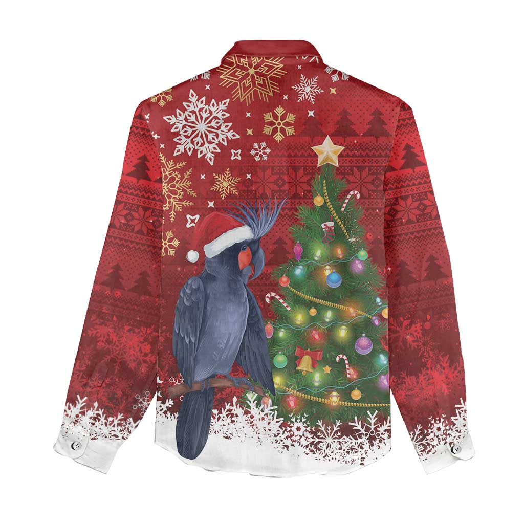 Australia Palm Cockatoo Christmas Women Casual Shirt Goliath Cockatoo Santa Merry Chrissie - Aussie Hoodie