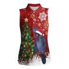 Australia Palm Cockatoo Christmas Women Sleeveless Polo Shirt Goliath Cockatoo Santa Merry Chrissie - Aussie Hoodie