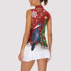 Australia Palm Cockatoo Christmas Women Sleeveless Polo Shirt Goliath Cockatoo Santa Merry Chrissie - Aussie Hoodie