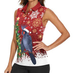 Australia Palm Cockatoo Christmas Women Sleeveless Polo Shirt Goliath Cockatoo Santa Merry Chrissie - Aussie Hoodie