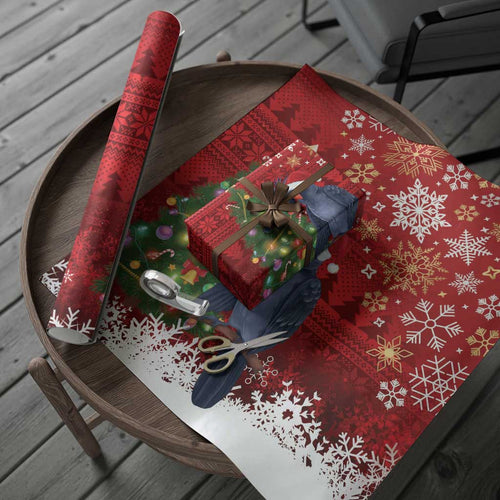 Australia Palm Cockatoo Christmas Wrapping Paper Goliath Cockatoo Santa Merry Chrissie - Aussie Hoodie