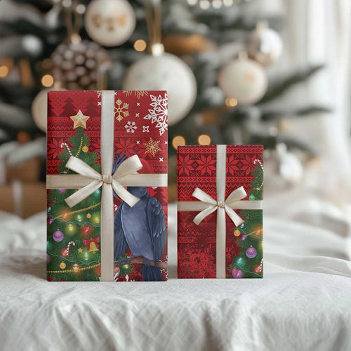 Australia Palm Cockatoo Christmas Wrapping Paper Goliath Cockatoo Santa Merry Chrissie - Aussie Hoodie