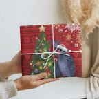 Australia Palm Cockatoo Christmas Wrapping Paper Goliath Cockatoo Santa Merry Chrissie - Aussie Hoodie