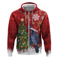 Australia Palm Cockatoo Christmas Zip Hoodie Goliath Cockatoo Santa Merry Chrissie - Aussie Hoodie
