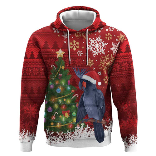 Australia Palm Cockatoo Christmas Zip Hoodie Goliath Cockatoo Santa Merry Chrissie - Aussie Hoodie