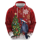 Australia Palm Cockatoo Christmas Zip Hoodie Goliath Cockatoo Santa Merry Chrissie - Aussie Hoodie