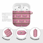 Australia Pink Galah Christmas AirPods Case Eolophus Roseicapilla Bottlebrush Seamless - Aussie Hoodie