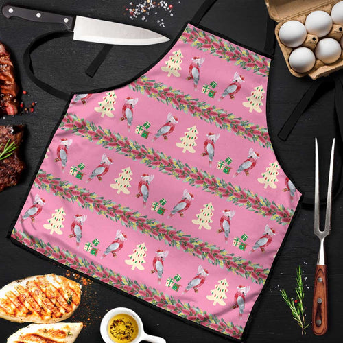 Australia Pink Galah Christmas Apron Eolophus Roseicapilla Bottlebrush Seamless - Aussie Hoodie