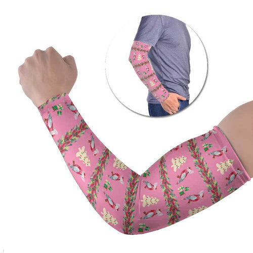 Australia Pink Galah Christmas Arm Sleeves Eolophus Roseicapilla Bottlebrush Seamless - Aussie Hoodie