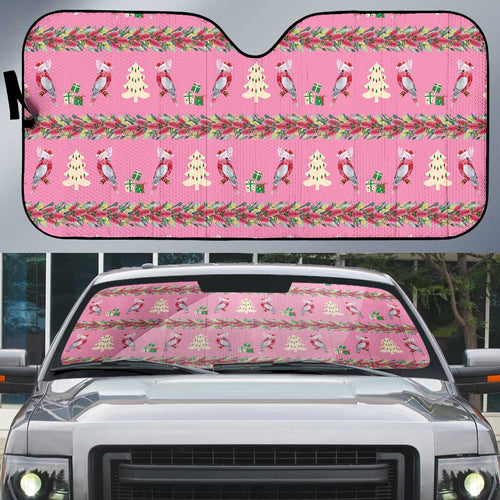 Australia Pink Galah Christmas Auto Sun Shade Eolophus Roseicapilla Bottlebrush Seamless - Aussie Hoodie