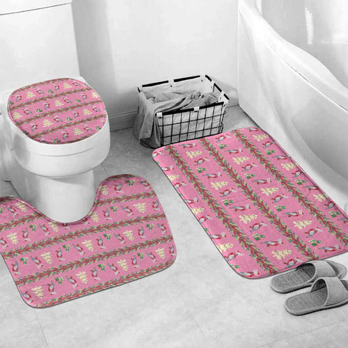 Australia Pink Galah Christmas Bathroom Set Eolophus Roseicapilla Bottlebrush Seamless - Aussie Hoodie