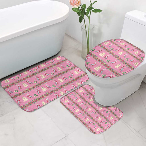 Australia Pink Galah Christmas Bathroom Set Eolophus Roseicapilla Bottlebrush Seamless - Aussie Hoodie
