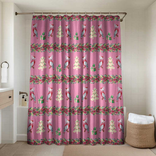 Australia Pink Galah Christmas Bathroom Set Eolophus Roseicapilla Bottlebrush Seamless - Aussie Hoodie