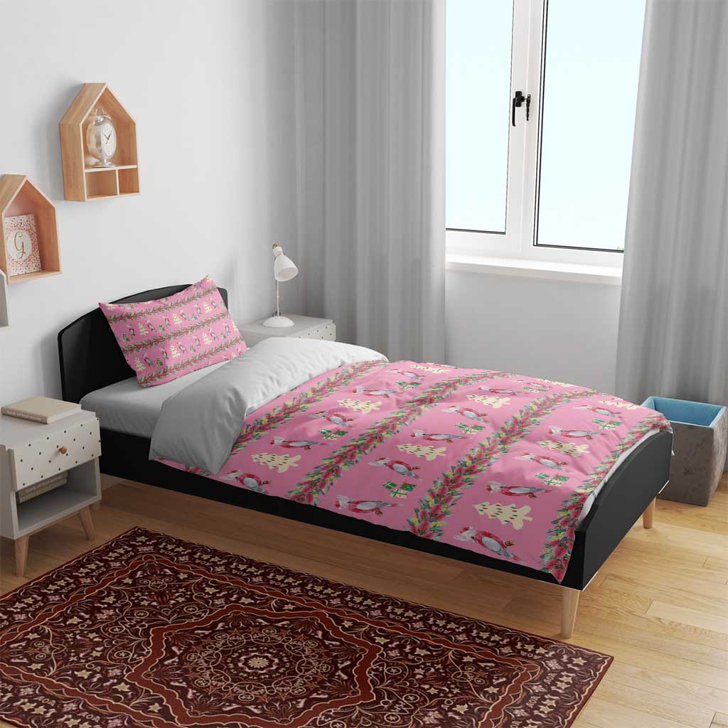 Australia Pink Galah Christmas Bedding Set Eolophus Roseicapilla Bottlebrush Seamless - Aussie Hoodie