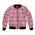 Australia Pink Galah Christmas Bomber Jacket Eolophus Roseicapilla Bottlebrush Seamless - Aussie Hoodie